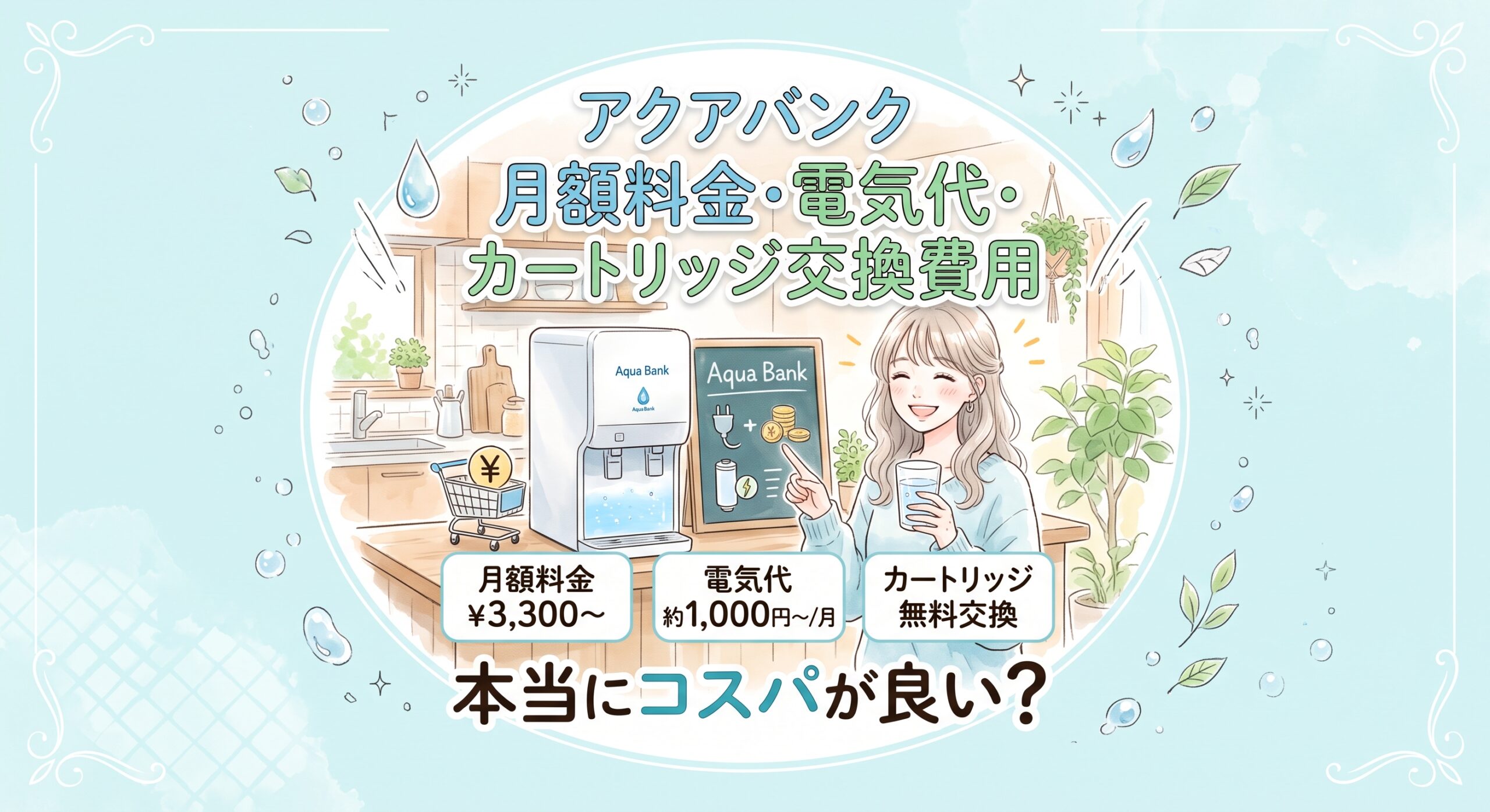 アクアバンクの月額料金・電気代・カートリッジ交換費用を完全解説（本当にコスパが良い？）