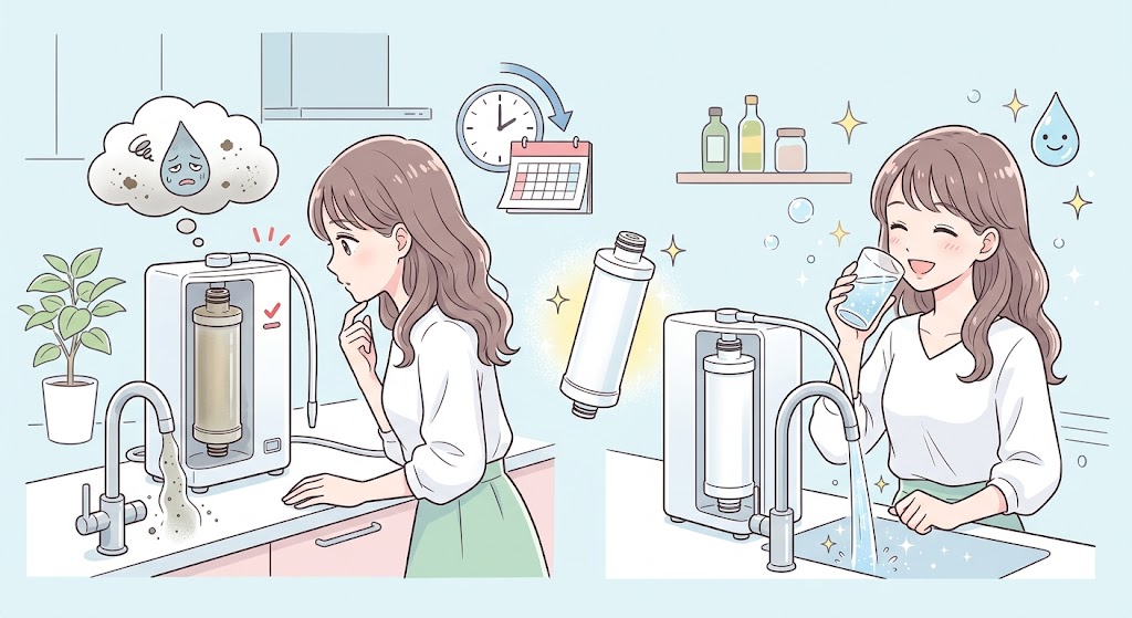 水素マニア:日本トリムのカートリッジ寿命と交換時期の見極め方