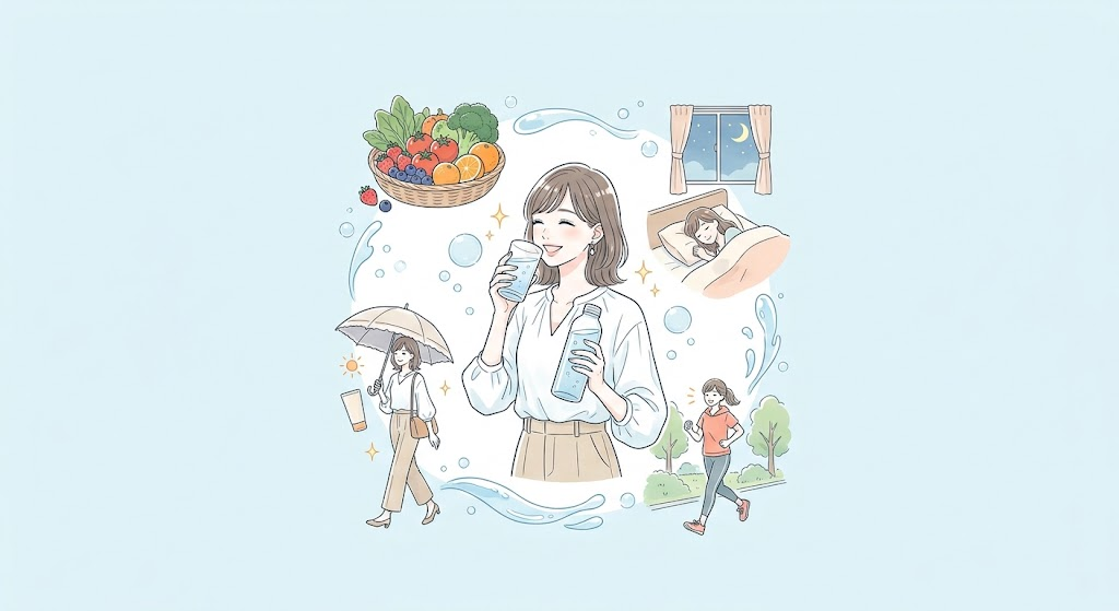 水素マニア：水素水と一緒に取り入れたい！日常でできる「肌のサビ」予防習慣