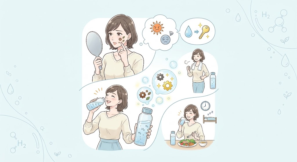 水素マニア：30代・40代の「肌のサビ」対策と水素水に関するよくある質問（FAQ）