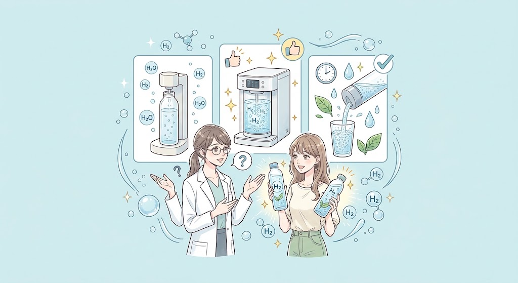 水素マニア:科学的根拠(ファクト)を理解し正しい生成方式で本物の水素水を選ぼう
