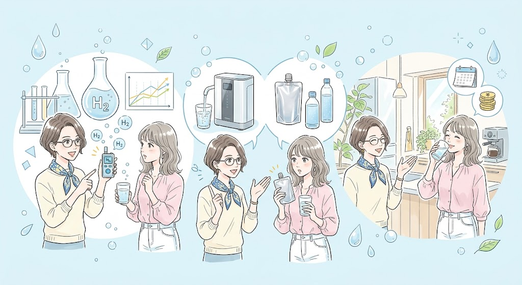 水素マニア:水素マニアが考える「後悔しない水素水選び」3つの基準