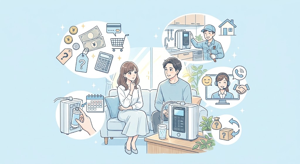 日本トリム整水器の費用や購入に関するよくある質問(FAQ)