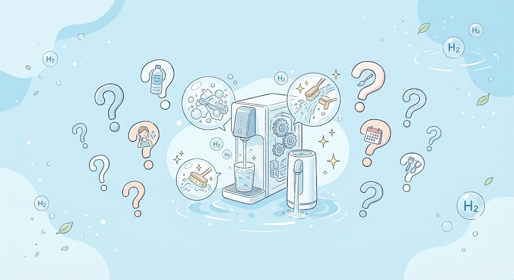 水素マニア:電解水素水と独自の自動洗浄技術に関するよくある質問(FAQ)