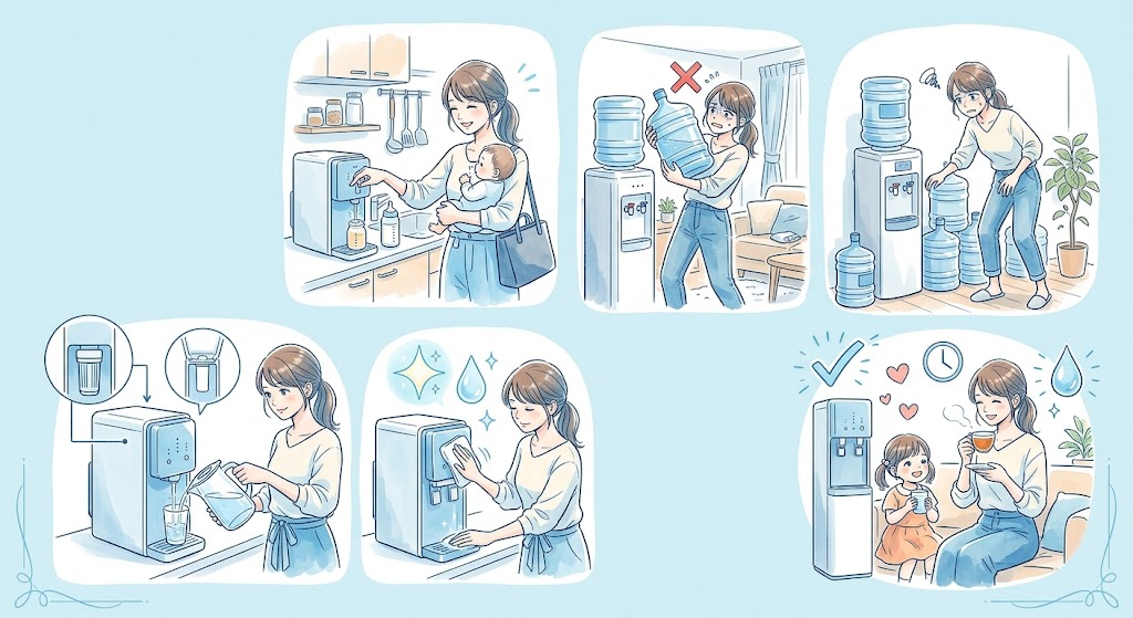 水素マニア:他のウォーターサーバーとどう違う?ワーママ目線での比較