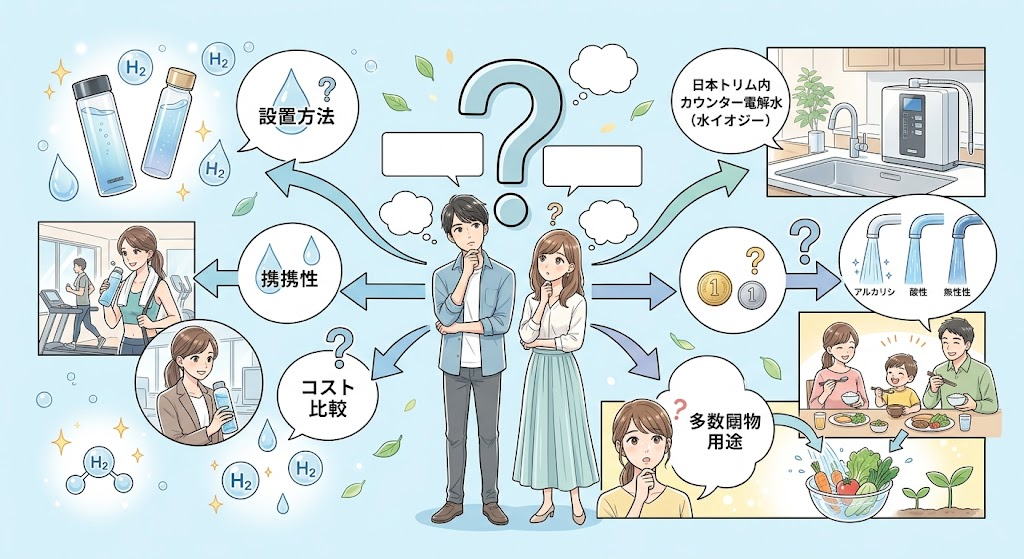 水素マニア:アクアバンクと日本トリムの比較に関するよくある質問(FAQ)