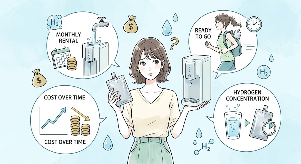 水素マニア:パウチ水素水とアクアバンクの比較に関するよくある質問(FAQ)